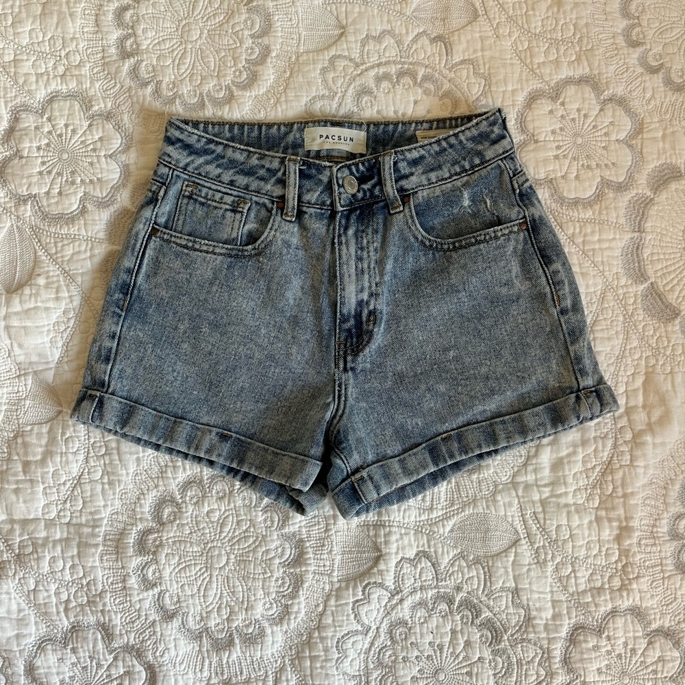 PAC SUN Denim Mom Shorts